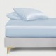 Online Baby Blue 22 Momme Mulberry Silk Fitted Sheet