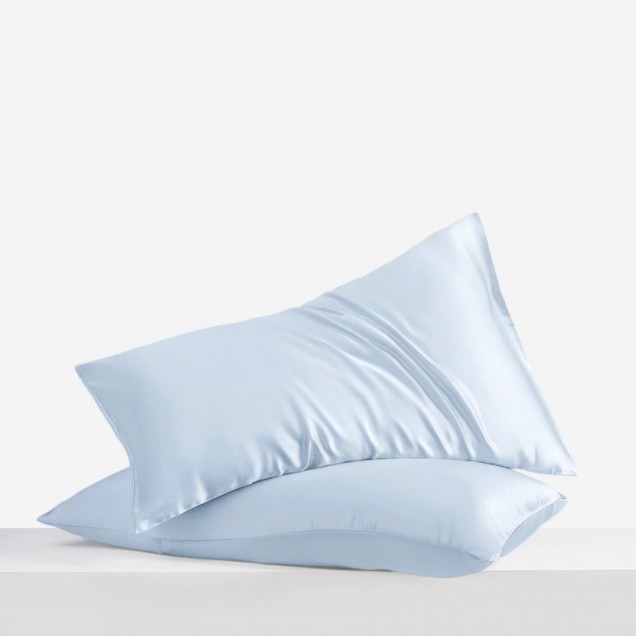 Online Baby Blue Envelope 22 Momme Mulberry Silk Pillowcase