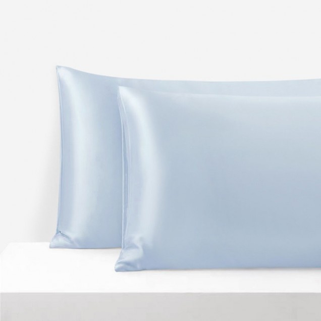 Online Baby Blue Envelope 22 Momme Mulberry Silk Pillowcase