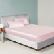 Online Baby Pink 22 Momme Mulberry Silk Fitted Sheet