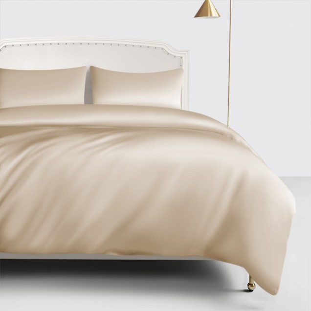 Online Beige 22 Momme Mulberry Silk Duvet Cover