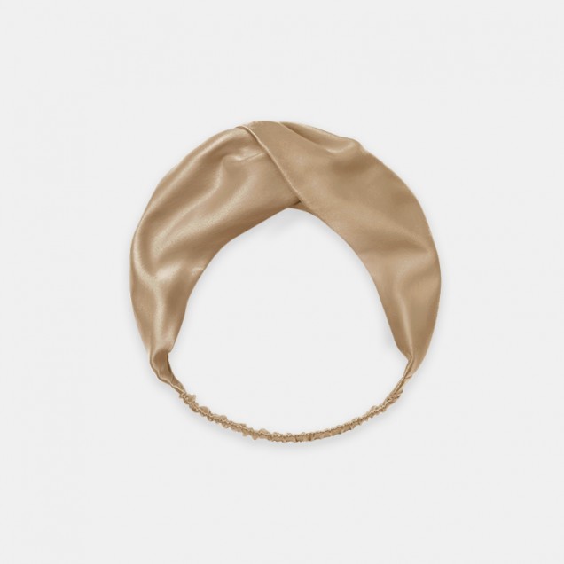 Online Beige Mulberry Silk Headband