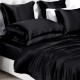 Online Black 22 Momme Mulberry Silk Duvet Cover