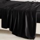 Online Black 22 Momme Mulberry Silk Flat Sheet