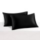 Online Black 22 Momme Mulberry Silk Pillowcase with Hidden Zipper