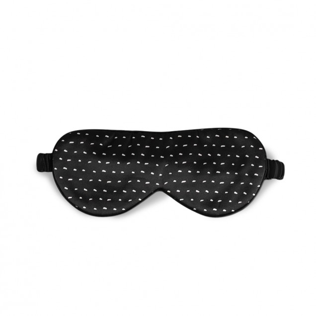 Online Black Dot Silk Sleep Mask