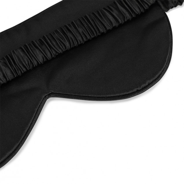 Online Black Dot Silk Sleep Mask