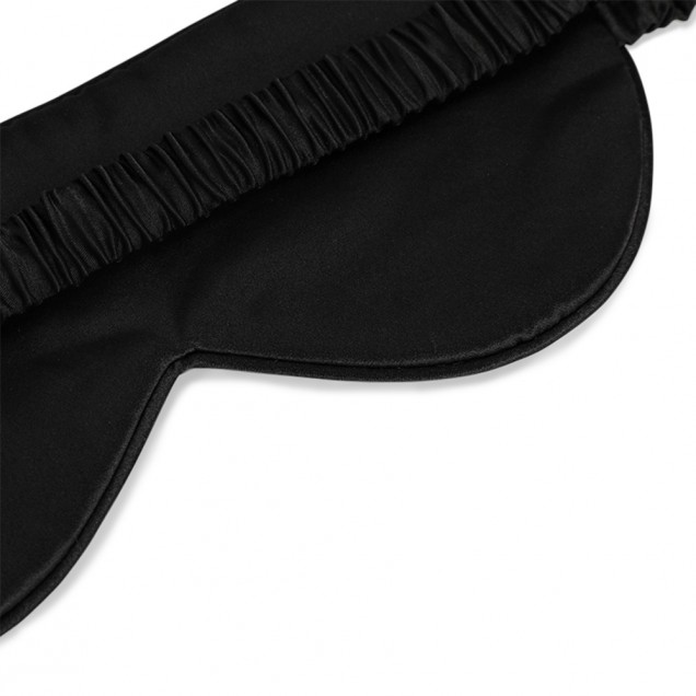 Online Black Flower Silk Sleep Mask