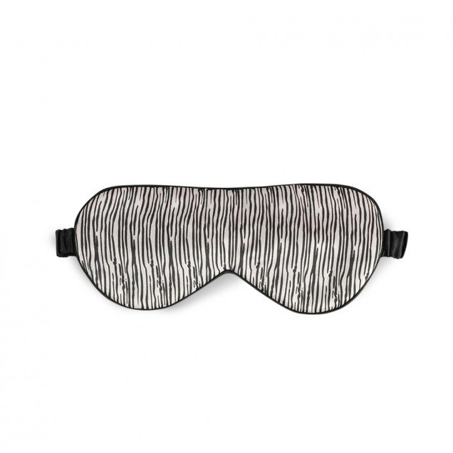 Online Black & Silver Silk Sleep Mask