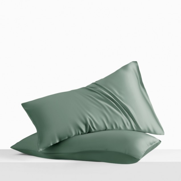 Online Celadon Green Envelope 22 Momme Mulberry Silk Pillowcase