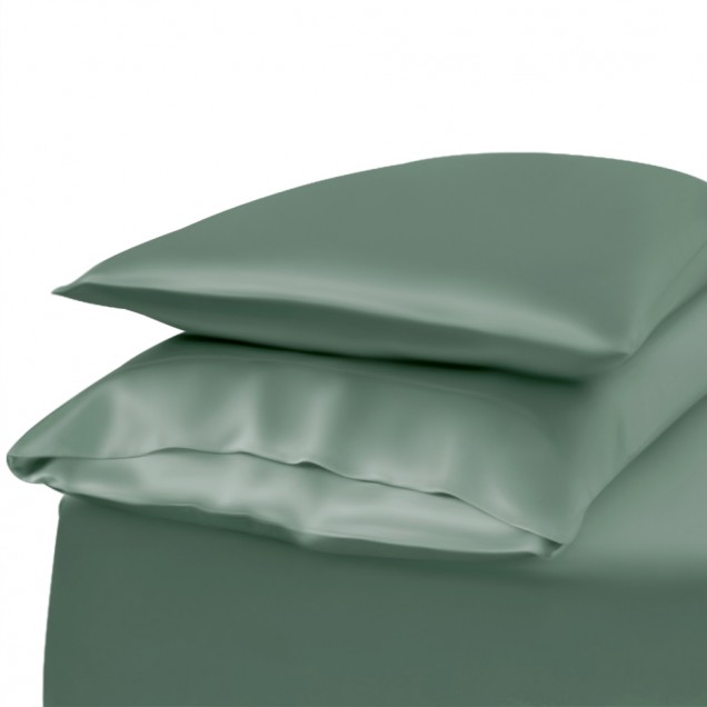 Online Celadon Green Envelope 22 Momme Mulberry Silk Pillowcase