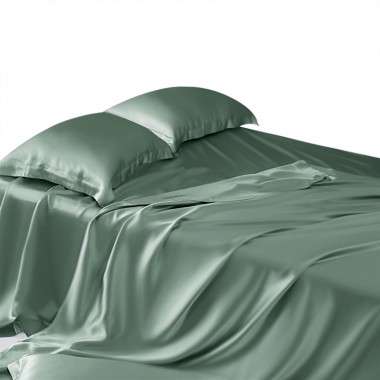 Online Celadon Green 22 Momme Mulberry Silk Sheet Set