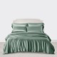 Online Celadon Green 3 PCS 22 Momme Mulberry Silk Duvet Cover Set