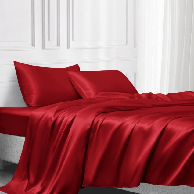 Online Cherry 22 Momme Mulberry Silk Flat Sheet