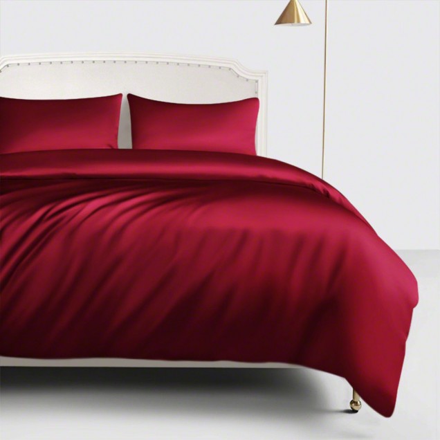 Online Claret 22 Momme Mulberry Silk Duvet Cover