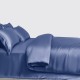 Online Dark Blue 3 PCS 22 Momme Mulberry Silk Duvet Cover Set