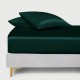 Online Dark Green 22 Momme Mulberry Silk Fitted Sheet