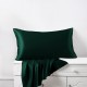 Online Dark Green Envelope 22 Momme Mulberry Silk Pillowcase