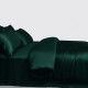 Online Dark Green 3 PCS 22 Momme Mulberry Silk Duvet Cover Set