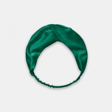 Online Dark Green Mulberry Silk Headband