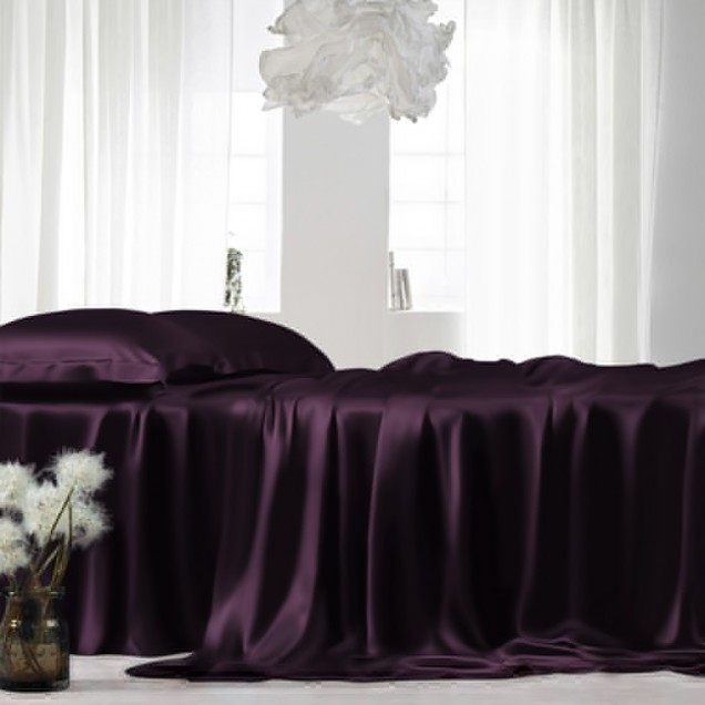 Online Grape 22 Momme Mulberry Silk Sheet Set