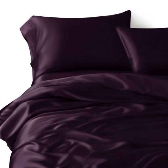 Online Grape 3 PCS 22 Momme Mulberry Silk Duvet Cover Set