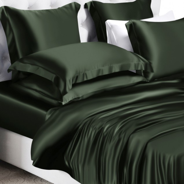 Online Hunter Green 22 Momme Mulberry Silk Duvet Cover