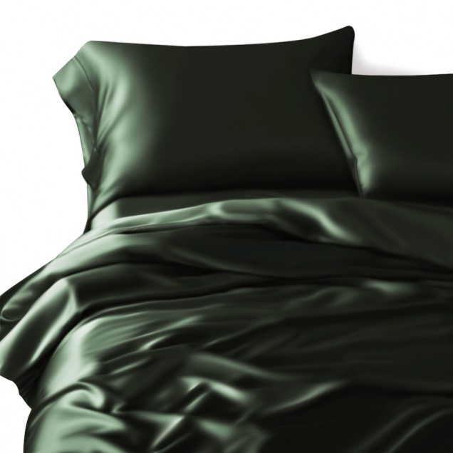 Online Hunter Green 22 Momme Mulberry Silk Duvet Cover