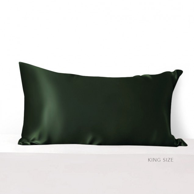 Online Hunter Green Envelope 22 Momme Mulberry Silk Pillowcase