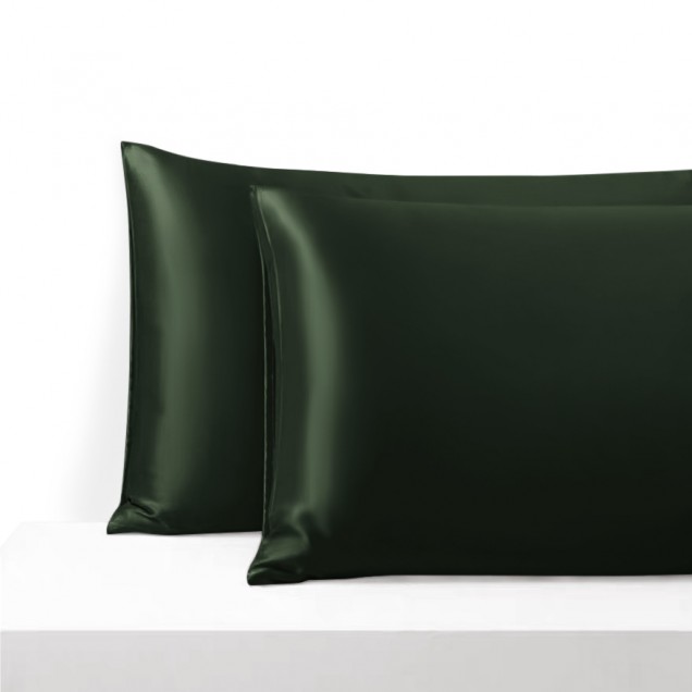 Online Hunter Green Envelope 22 Momme Mulberry Silk Pillowcase