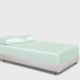 Online Light Cyan 22 Momme Mulberry Silk Fitted Sheet