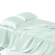 Online Light Cyan 22 Momme Mulberry Silk Flat Sheet