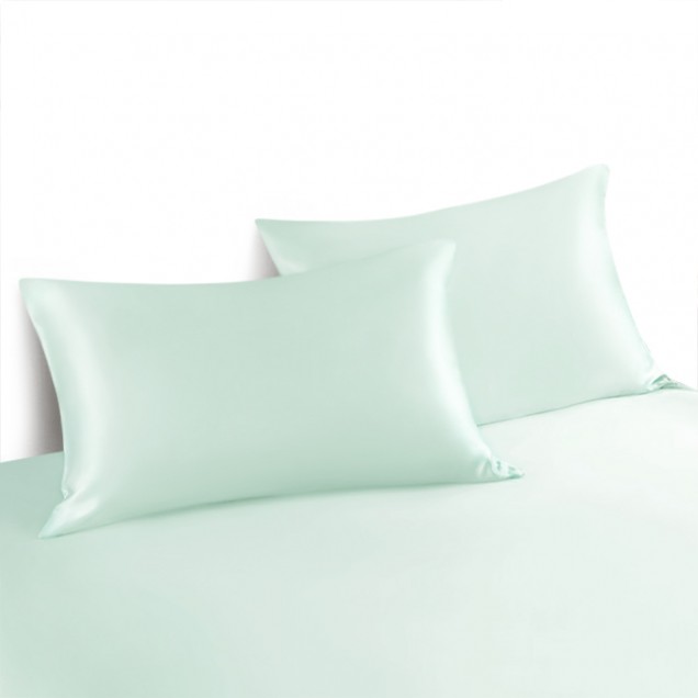 Online Light Cyan Envelope 22 Momme Mulberry Silk Pillowcase