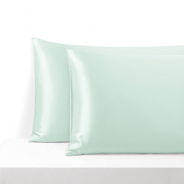 Online Light Cyan Envelope 22 Momme Mulberry Silk Pillowcase