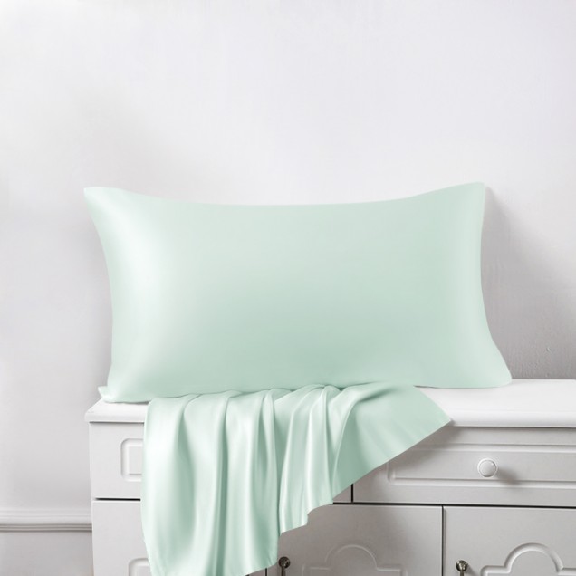 Online Light Cyan Envelope 22 Momme Mulberry Silk Pillowcase