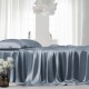 Online Misty Blue 22 Momme Mulberry Silk Flat Sheet