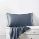 Online Misty Blue Envelope 22 Momme Mulberry Silk Pillowcase