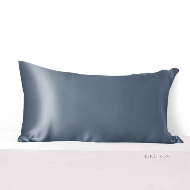 Online Misty Blue 22 Momme Mulberry Silk Pillowcase with Hidden Zipper