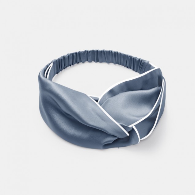 Online Misty Blue & Ivory Silk Headband