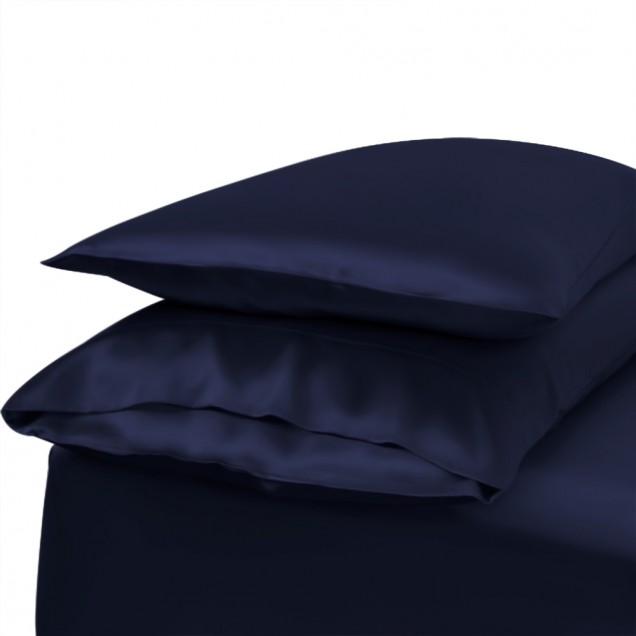 Online Navy Envelope 22 Momme Mulberry Silk Pillowcase