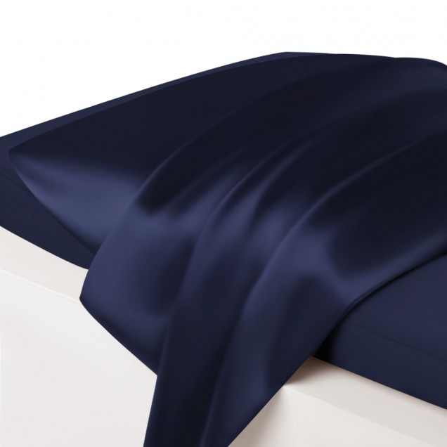 Online Navy Envelope 22 Momme Mulberry Silk Pillowcase