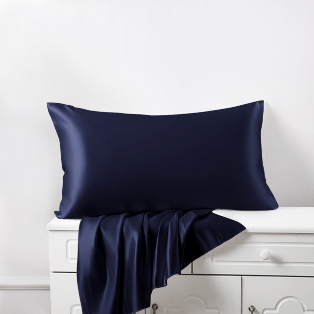 Online Navy Envelope 22 Momme Mulberry Silk Pillowcase