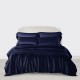 Online Navy 3 PCS 22 Momme Mulberry Silk Duvet Cover Set