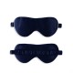 Online Navy & Ivory Suede Rose Silk Eye Mask