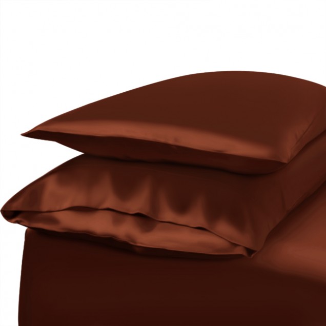 Online Rust Red Envelope 22 Momme Mulberry Silk Pillowcase