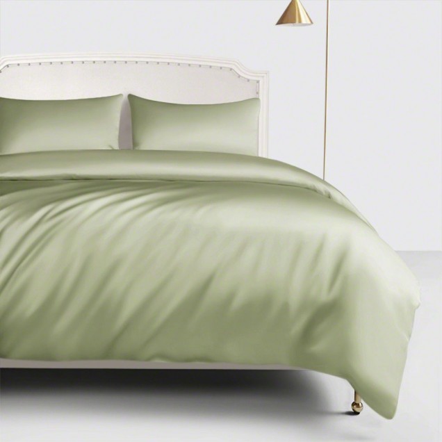 Online Sage Green 22 Momme Mulberry Silk Duvet Cover