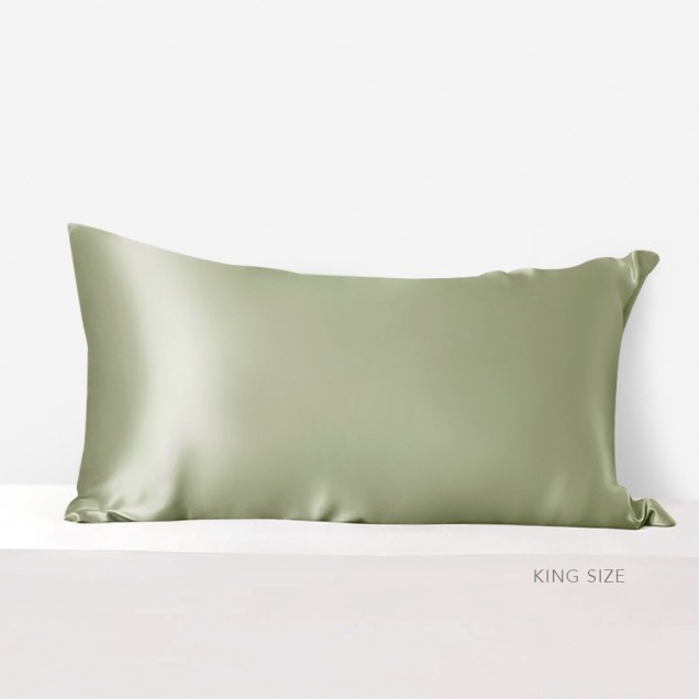 Online Sage Green 22 Momme Mulberry Silk Pillowcase with Hidden Zipper