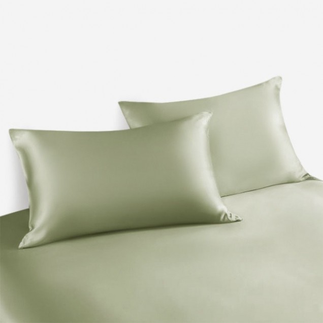 Online Sage Green 22 Momme Mulberry Silk Pillowcase with Hidden Zipper