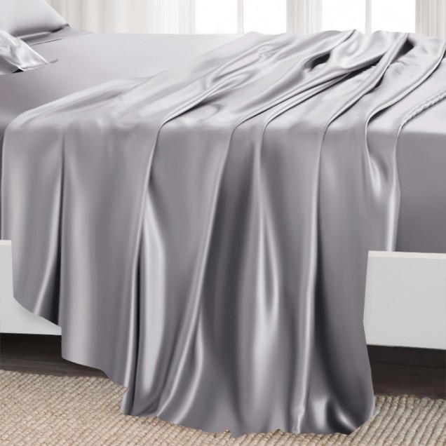 Online Silver 22 Momme Mulberry Silk Flat Sheet