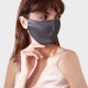 Online Slate Gray & Black Double-Sided 22 Momme Silk Face Mask